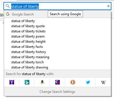 statue of liberty query suggestions